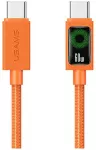 USAMS SJ773 duomenų perdavimo ir įkrovimo laidas | USB-C į USB-C | PD | 60W | 1.2m | oranžinis