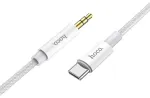 Cable AUX Jack 3,5 mm to USB C Hoco 1 m UPA19 silver