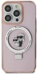 Karl Lagerfeld Ring Stand Karl&Choupettte MagSafe Back Case Aizsargapvalks Priek&scaron; Apple iPhone 15