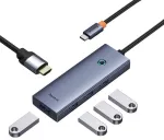 Baseus UltraJoy USB Hubs Centrmezgls 5 portu USB-C 3.2