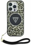 Guess HC IML Leopard Triangle Cord Strap Case Aizsargapvalks priek&scaron; Apple iPhone 16 Pro