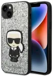 Karl Lagerfeld KLHCP14MGFKPG Aizsargapvalks priek&scaron; iPhone 14 Plus / 15 Plus 6,7" / sudraba