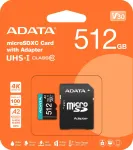 Atminties kortelė ADATA Premier Pro MicroSDXC 512 GB Class 10 UHS-I/U3 A2 V30 (AUSDX512GUI3V30SA2-RA1)