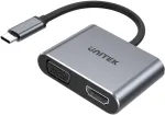 Unitek USB-C dokas HDMI VGA USB-A ir PD 100W D1049A