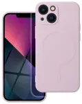 Silicone Mag Cover telefono dėklas su MagSafe palaikymu iPhone 13 Mini rožinis
