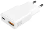 4smarts PDPlug Duos Slim kelioninis įkroviklis | 30W | PD, GaN | USB-C, USB-A | baltas