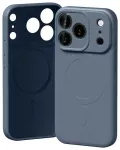 Mercury Semi-Silicon telefono dėklas su MagSafe palaikymu Samsung Galaxy A57 (A576) mėlynas