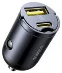 Baseus Tiny Star Mini Car Charger Auto lādētājs USB-A/USB-C 30W / kosmiski melns