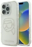 Karl Lagerfeld KLHCP16XHKHDCELT IML Rhinestones Karl Head Case Aizsargapvalks priek&scaron; iPhone 16 Pro Max 6.9" / caurspīdīgs