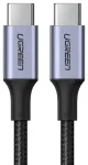 UGREEN US316 USB-C to USB-C kabelis 480Mbps 5A PD100W  0.5m / melns