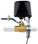 Smart water and gas valve Wi-Fi, black, with power adaptor