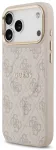 Guess PU Leather 4G Gold Frame MagSafe Case Aizsargapvalks priek&scaron; iPhone 17 Pro Max / rozā