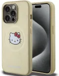 Hello Kitty HKHMP13LPGHCKD iPhone 13 Pro | 13 6.1" auksinis|gold dėklas Leather Kitty Head MagSafe