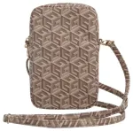 Guess PU G Cube Wallet Phone Bag Zipper Brown