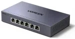 Switch Ugreen 6-Port 1Gb/s Ethernet Switch with PoE - Gray