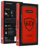 Tel Protect Full Glue 6D Grūdintas stiklas, skirtas IPHONE 16 Juodas - 10 PAKETAS