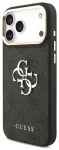 Guess 4G Metal Logo Gold Frame telefono dėklas iPhone 18 Pro Max juodas