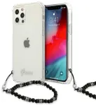 Guess GUHCP12LKPSBK Aizsargapvalks priek&scaron; iPhone 12 Pro Max 6,7" / Transparent Black Pearl
