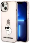 Karl Lagerfeld KLHCP14MHNCHTCP Ikonik Choupette Aizsargapvalks priek&scaron; iPhone 14 Plus / 15 Plus 6.7" / rozā