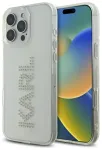Karl Lagerfeld KLHCP16XHKLSTDCT Hardcase IML Rhinestones Logo Aizsargapvalks priek&scaron; iPhone 16 Pro Max 6.9" / caurspīdīgs