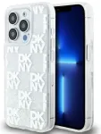 DKNY DKHCP15LLCPEPT iPhone 15 Pro 6.1" baltas|white standus dėklas Liquid Glitter Multilogo