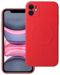 Silicone Mag Cover telefono dėklas su MagSafe palaikymu iPhone 11 raudonas