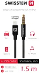Swissten Textile Audio Adapteris Lightning / 3,5 mm / 1.5m