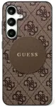 Etui Guess 4G Round Patch Classic Logo    MagSafe do Samsung Galaxy S25 Plus brązowy