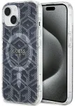 Guess GUHMP15SHGCUSTGK Hardcase IML GCube MagSafe Aizsargapvalks priek&scaron; iPhone 15 / 14 / 13 6.1" / melns