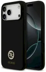 Guess Silicone Logo Strass 4G MagSafe Case Aizsargapvalks priek&scaron; iPhone 17 Pro Max / melns