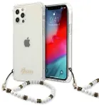 Guess GUHCP12LKPSWH Aizsargapvalks priek&scaron; iPhone 12 Pro Max 6,7" / White Pearl