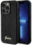 Guess GUHCP13XPSFDGSK Sequin Script Metal Aizsargapvalks priek&scaron; iPhone 13 Pro Max 6.7" / melns