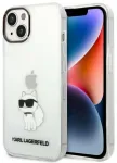 Karl Lagerfeld KLHCP14MHNCHTCT Ikonik Choupette Aizsargapvalks priek&scaron; iPhone 14 Plus / 15 Plus 6.7" / caurspīdīgs