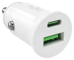 Puro Pro Lite car charger | 20W | PD | USB-C, USB-A | white
