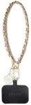 Guess GUOUCHSAMC4P Universal Hand Strap Saffiano Chain 4G Charm Rokas siksniņa mobilajam telefonam / rozā