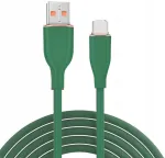 Gembird CC-USB2S-AMCM-1.5M-G Premium silicon USB-A Male - USB Type-C Male kabelis 1,5m / zaļ&scaron;