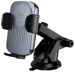 Borofone BH222 Leading automatinis automobilinis telefono laikiklis su prisiurbtuku 4.5-7.0" su 15W belaidžiu įkrovimu juodas