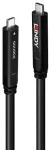 USB kabelis Lindy USB-C - USB-C 10 m Black (43333)