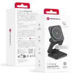 FORCELL AluFold Pro 3in1 Qi 2.2 25W Ultra-Fast Wireless Desk Charger for iPhone and Samsung compatible with MagSafe, Apple Watch, Samsung Watch grey