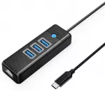 Orico PW3UR25-C3 &scaron;akotuvas USB-C į USB 3.0 | RJ45 | juodas