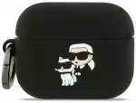 Case Karl Lagerfeld Silicone Karl&Chaupette Head 3D for AirPods Pro 3 black