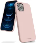 Silikoninis dėklas Mercury Silicone Back Case, skirtas Samsung Galaxy S21 FE 5G G990, rožinio smėlio