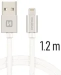 Swissten Textile Fast Charge 3A Lightning Datu un Uzlādes Kabelis 1.2m