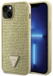 &bdquo;Guess Rhinestones Triangle Metal Logo Case&ldquo; dėklas &bdquo;iPhone 14&ldquo; auksinis | Gold