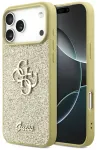 Guess Fixed Glitter Big 4G case Aizsargapvalks priek&scaron; iPhone 17 Pro Max / zelta
