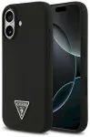 Case Guess Silicone Triangle Logo MagSafe Aizsargapvalks priek&scaron; iPhone 17 / melns