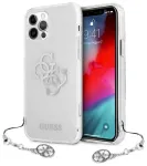 Guess GUHCP12LKS4GSI Hardcase 4G Silver Charms Collection Aizsargapvalks priek&scaron; iPhone 12 Pro Max 6,7" / caurspīdīgs