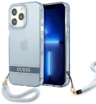Guess GUHCP13LHTSGSB Hardcase Translucent Stap Aizsargapvalks priek&scaron; iPhone 13 Pro / 13 6,1" / zils