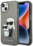 Karl Lagerfeld KLHCP14MHNKCTGK Hardcase Glitter Karl&Choup Aizsargapvalks priek&scaron; iPhone 14 Plus/15 Plus 6,7" / melns