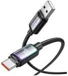USAMS SJ817 U110 duomenų perdavimo ir įkrovimo laidas | USB-A į USB-C | 100W | 1.2m | juodas